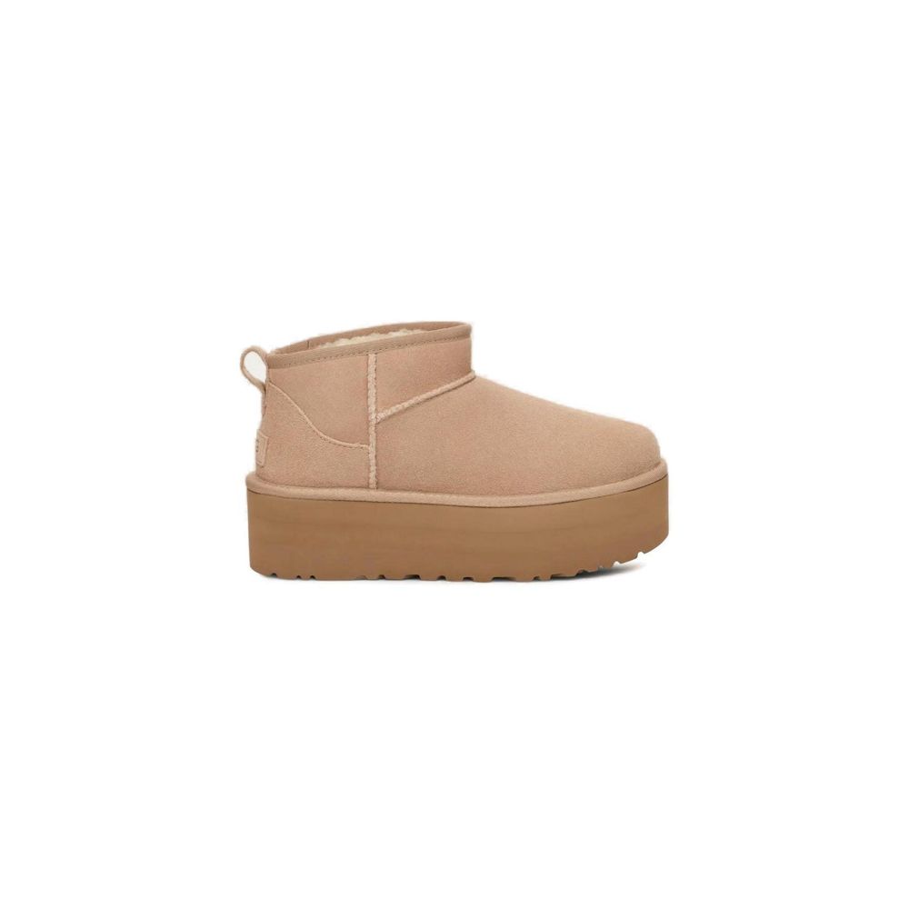 UGG Beige Wildleder-Stiefeletten
