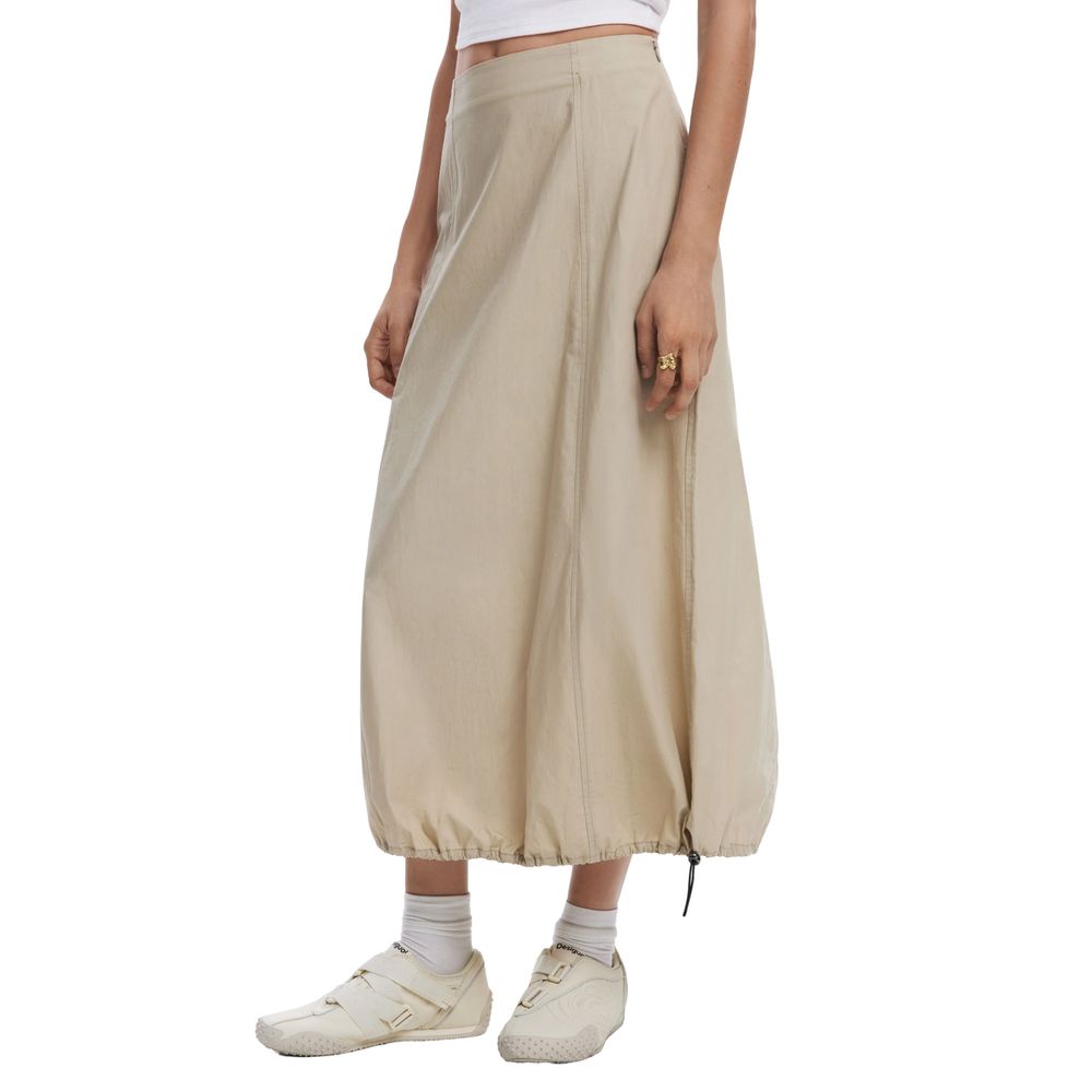 Desigual Beiger Baumwoll-Maxirock