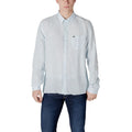 Lacoste Blaues Leinenhemd