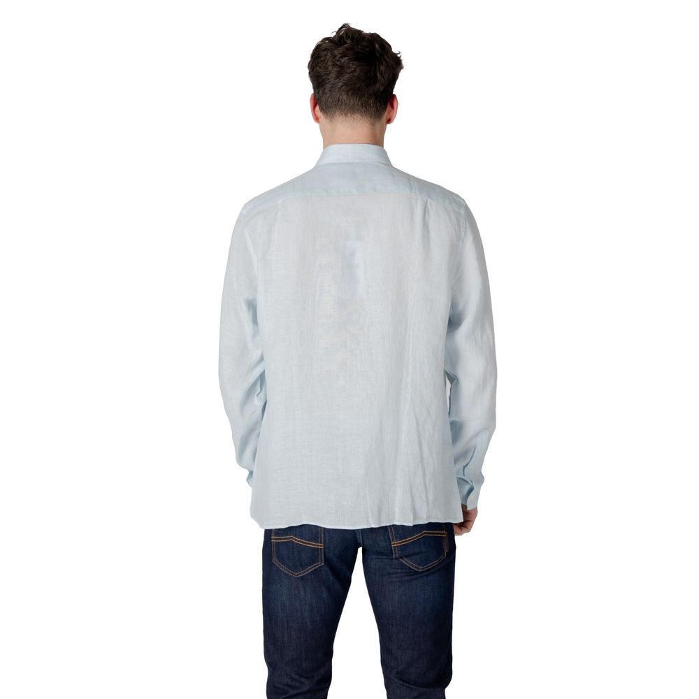 Lacoste Blaues Leinenhemd