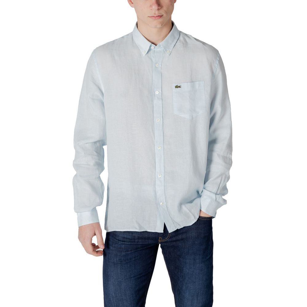 Lacoste Blaues Leinenhemd