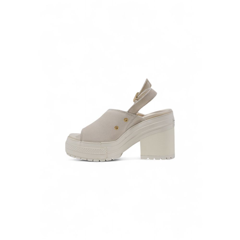 Converse Beige Suede Leather High Heel Pumps