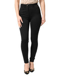 Dolce & Gabbana Black Skinny High-Waisted Trousers in Stretch Nylon