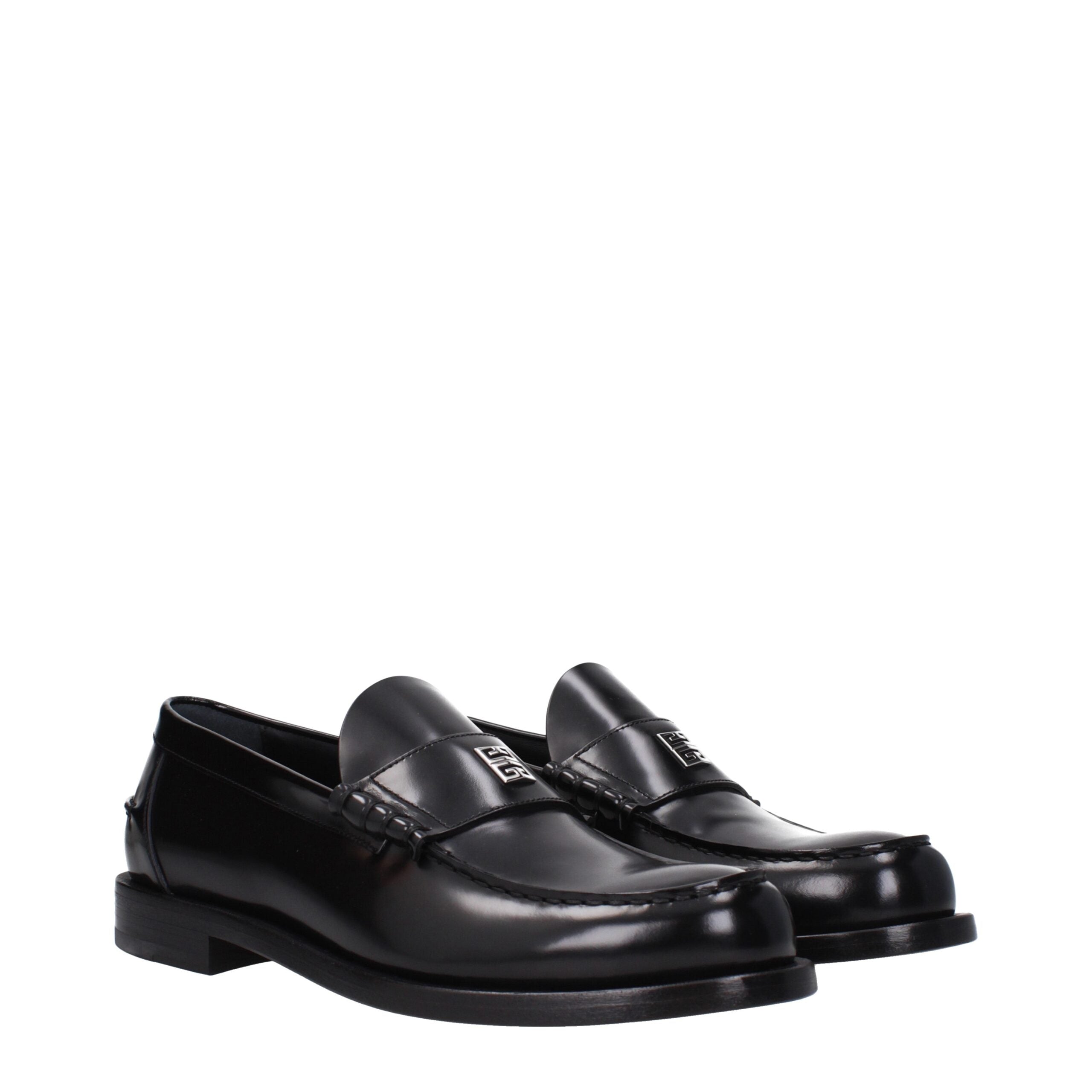 Givenchy Black Slip-On Leather Loafers