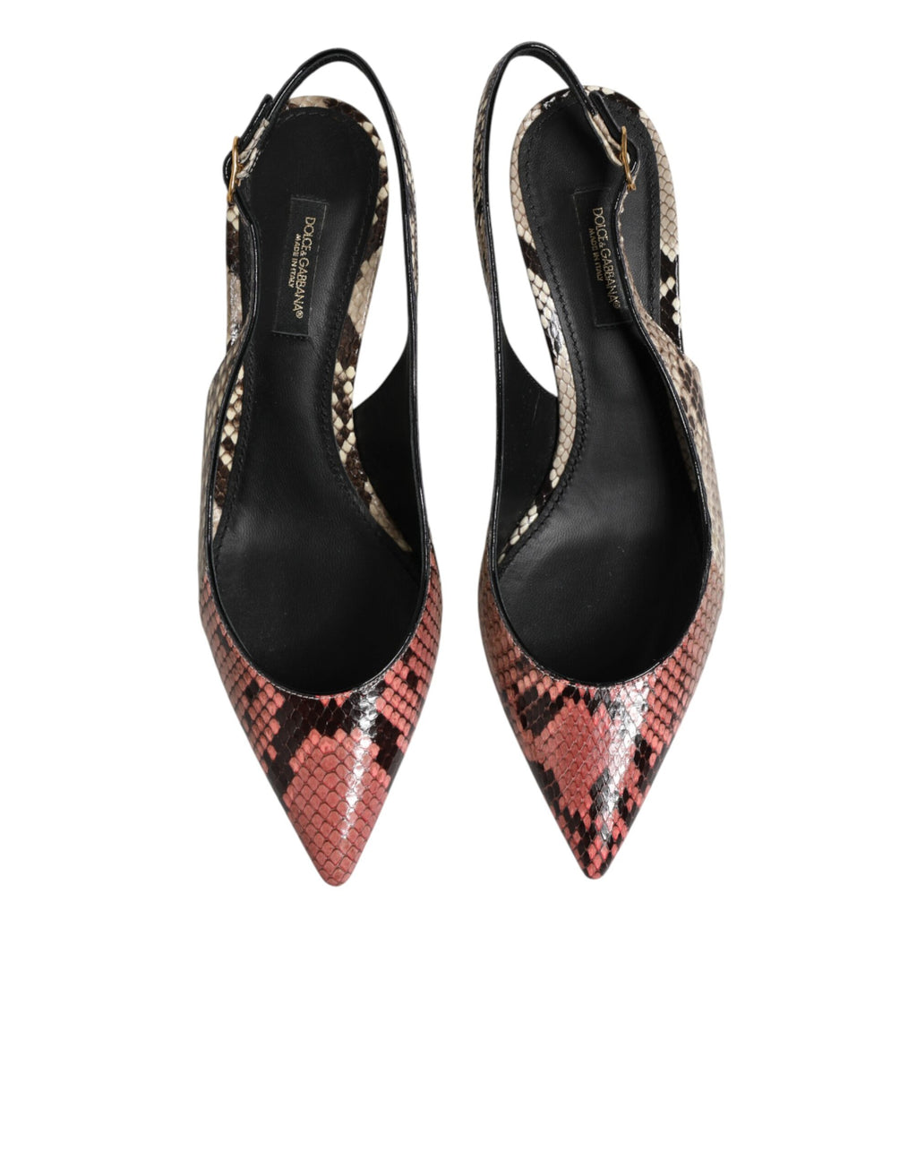 Dolce & Gabbana Mehrfarbige Leder-Slingback-Pumps
