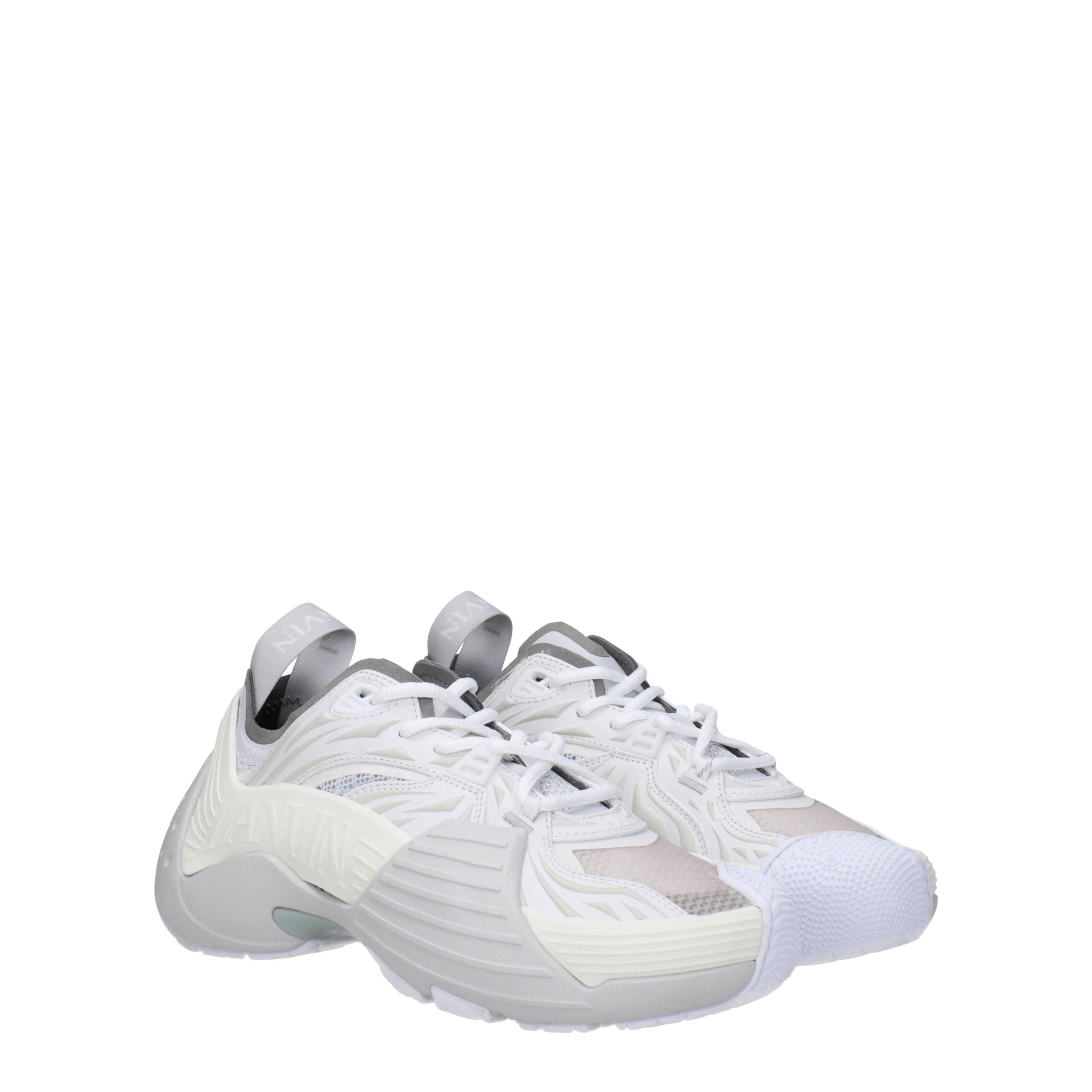 Lanvin Weiße Leder-Sneaker im Athletic-Look