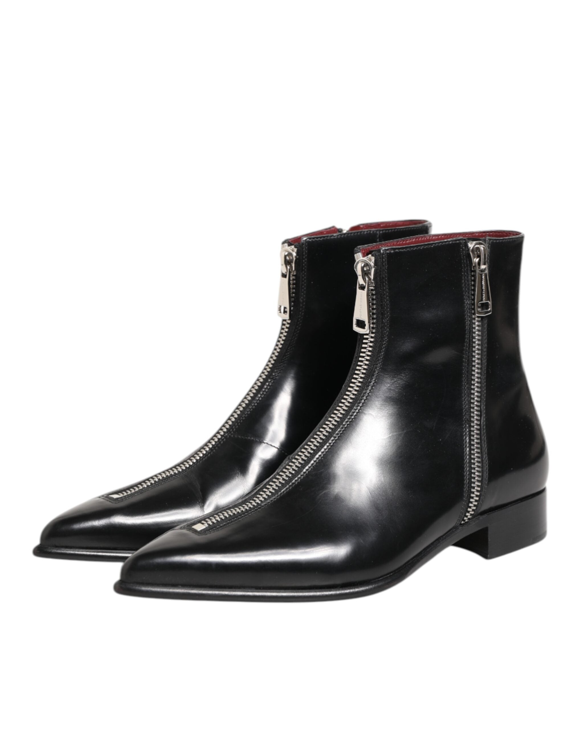 Dolce & Gabbana Black Leather Chelsea Boots