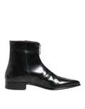 Dolce & Gabbana Black Leather Chelsea Boots