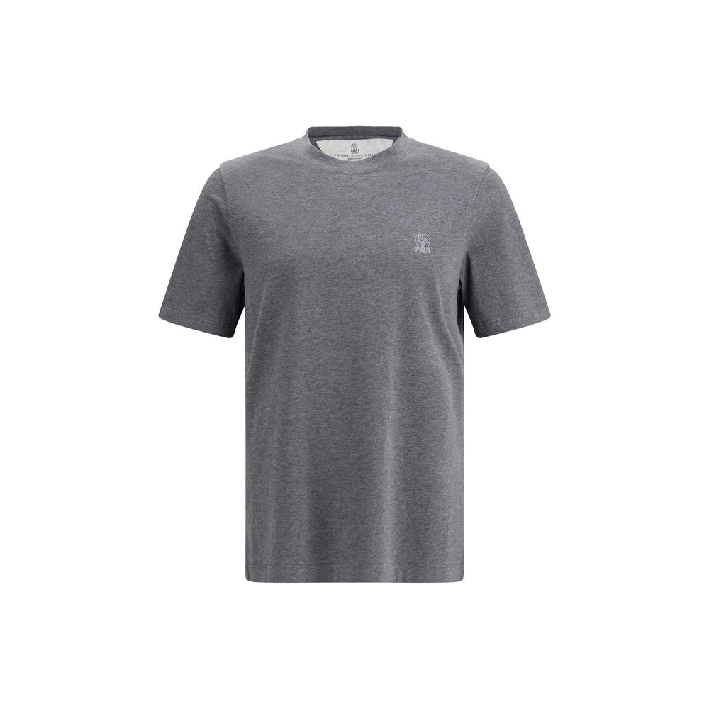 Brunello Cucinelli Grey Cotton T-Shirt