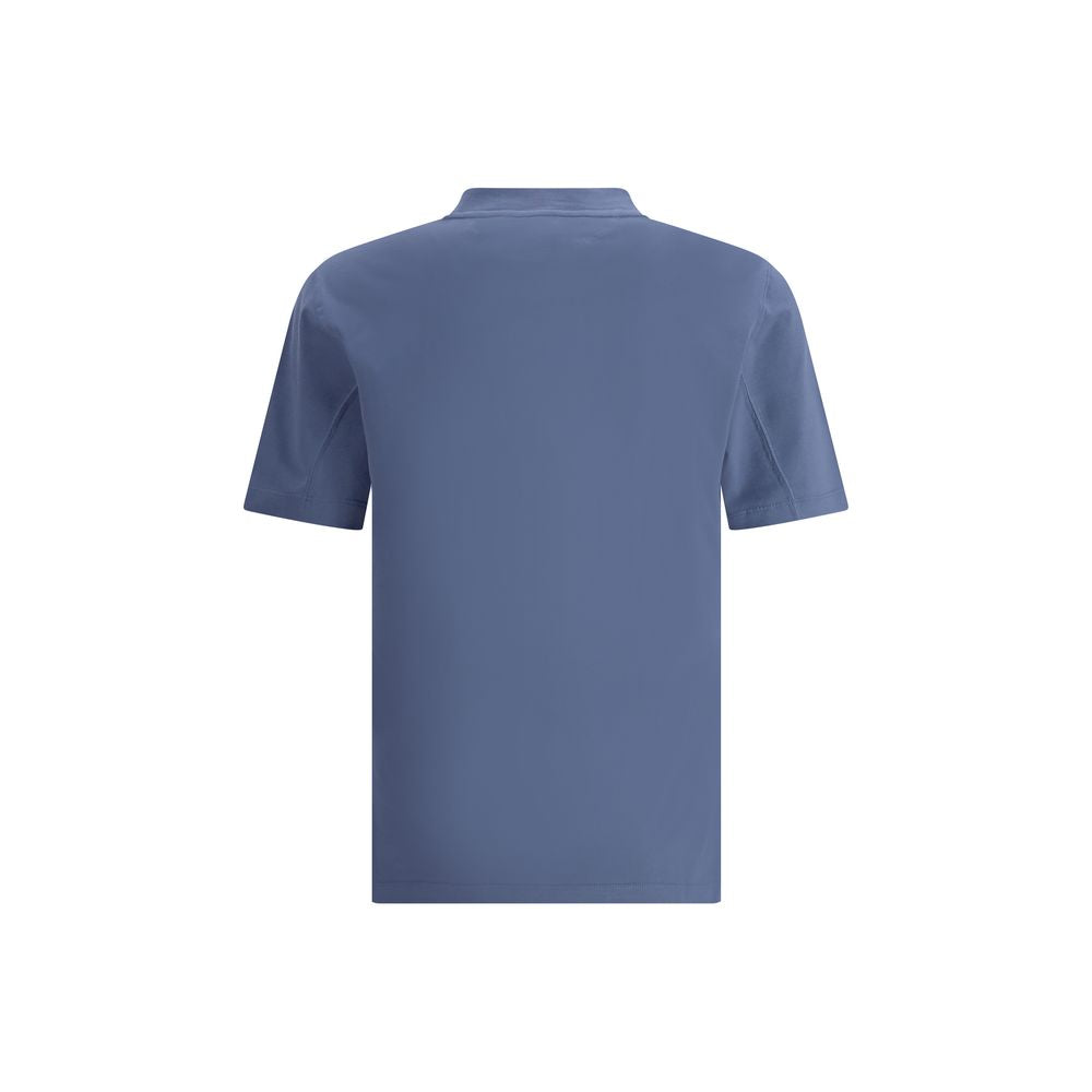 Brunello Cucinelli Blaues Baumwoll-T-Shirt