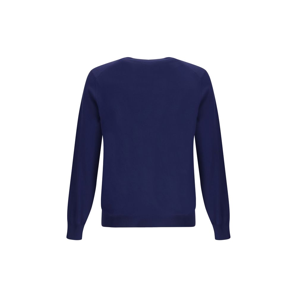 Brunello Cucinelli Blauer Sweatshirt aus Fleece-Wolle