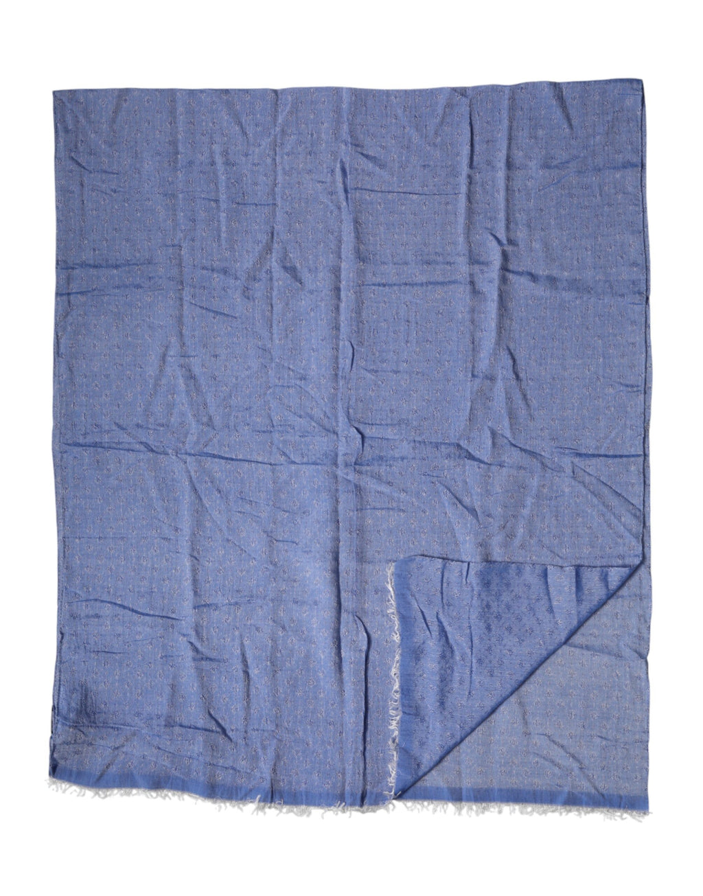 Dolce & Gabbana Blue Lace Cotton Stole, Neck Scarf, Shawl