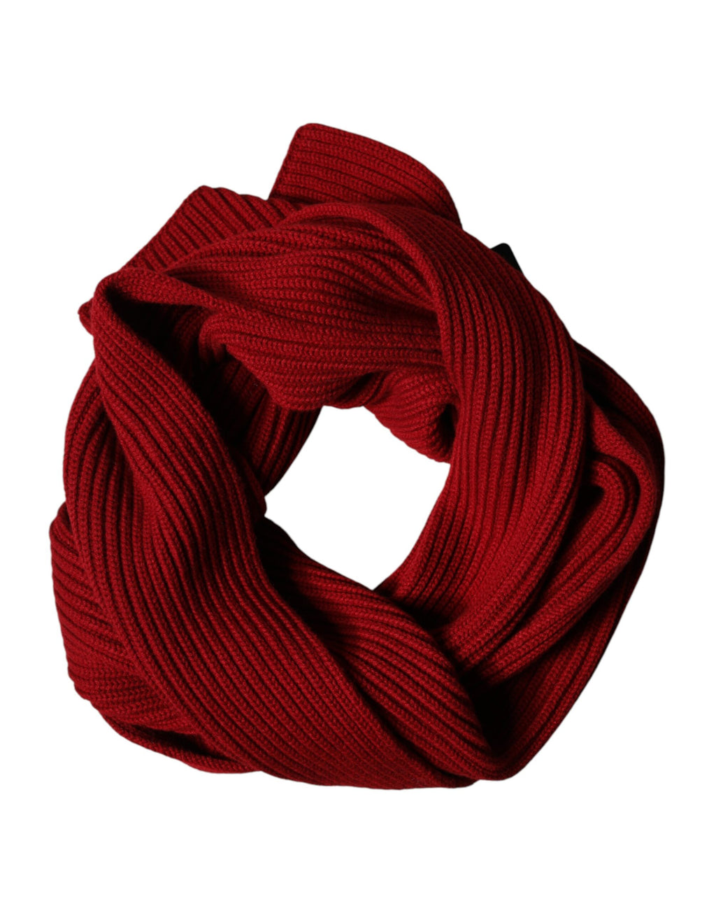 Dolce & Gabbana Red Wool Scarf Knitted Neck Warmer Scarf Men