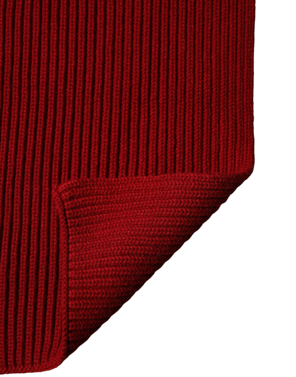 Dolce & Gabbana Red Wool Scarf Knitted Neck Warmer Scarf Men