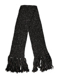 Dolce & Gabbana Schwarzer Wollschal mit Fransen