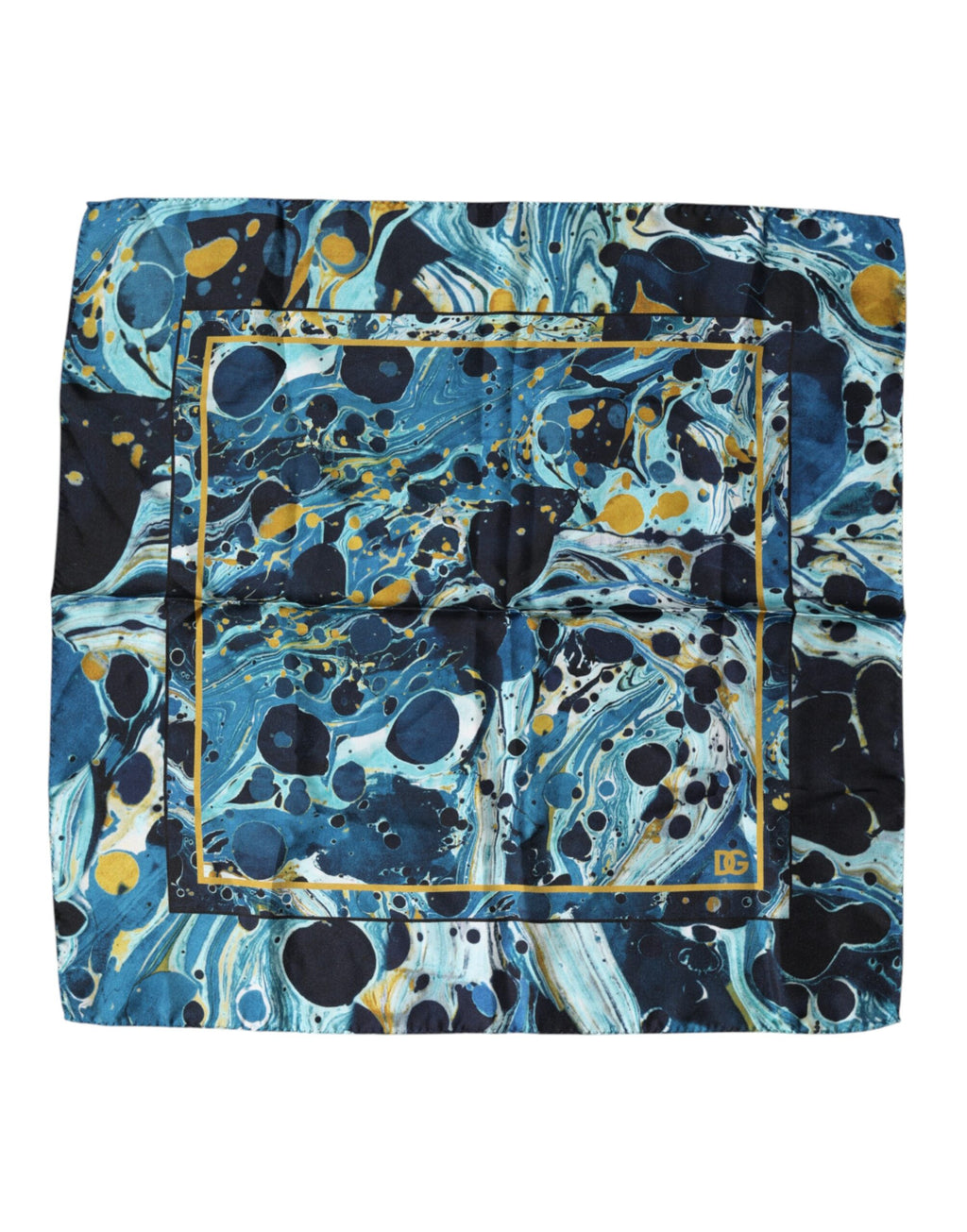 Dolce & Gabbana Multicolor Marmor Quadratisches Foulard-Tuch