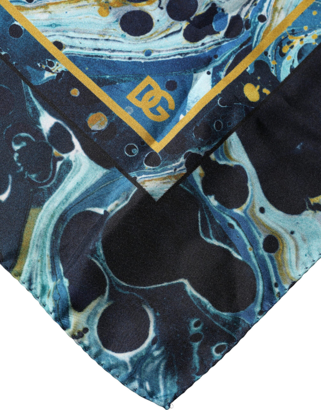 Dolce & Gabbana Multicolor Marmor Quadratisches Foulard-Tuch