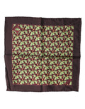 Dolce & Gabbana Brauner Schal im Quadrat mit Kaktus-Print