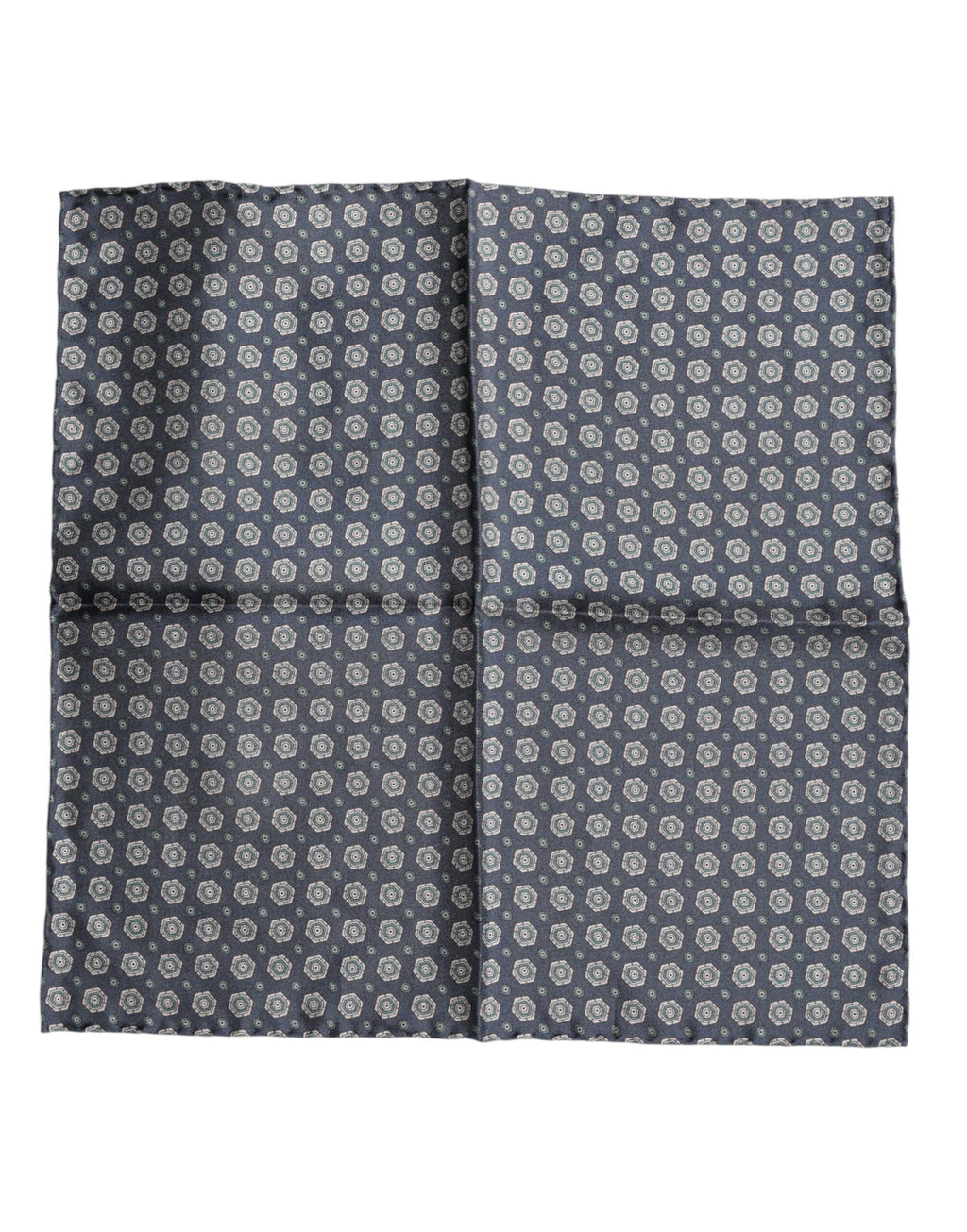 Dolce & Gabbana Blau gemustertes Seiden-Einstecktuch-Schal
