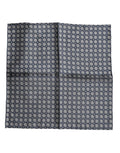 Dolce & Gabbana Blau gemustertes Seiden-Einstecktuch-Schal