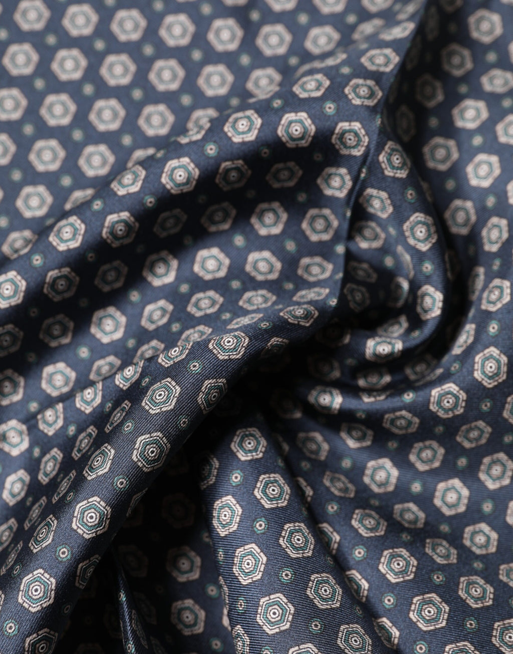 Dolce & Gabbana Blau gemustertes Seiden-Einstecktuch-Schal
