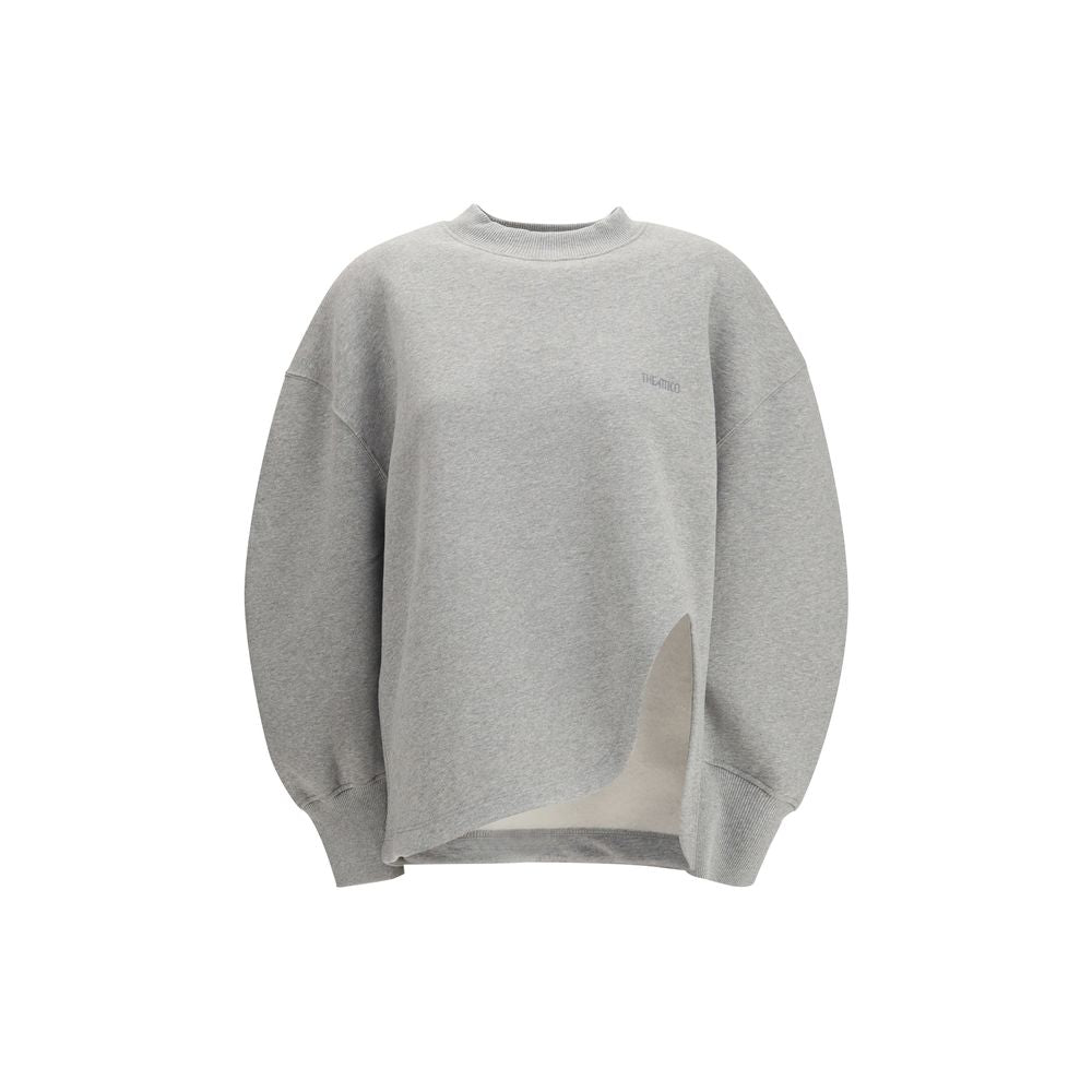 The Attico Grauer Baumwoll-Sweatshirt
