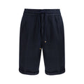 Brunello Cucinelli Blaue Leinen-Bermudashorts