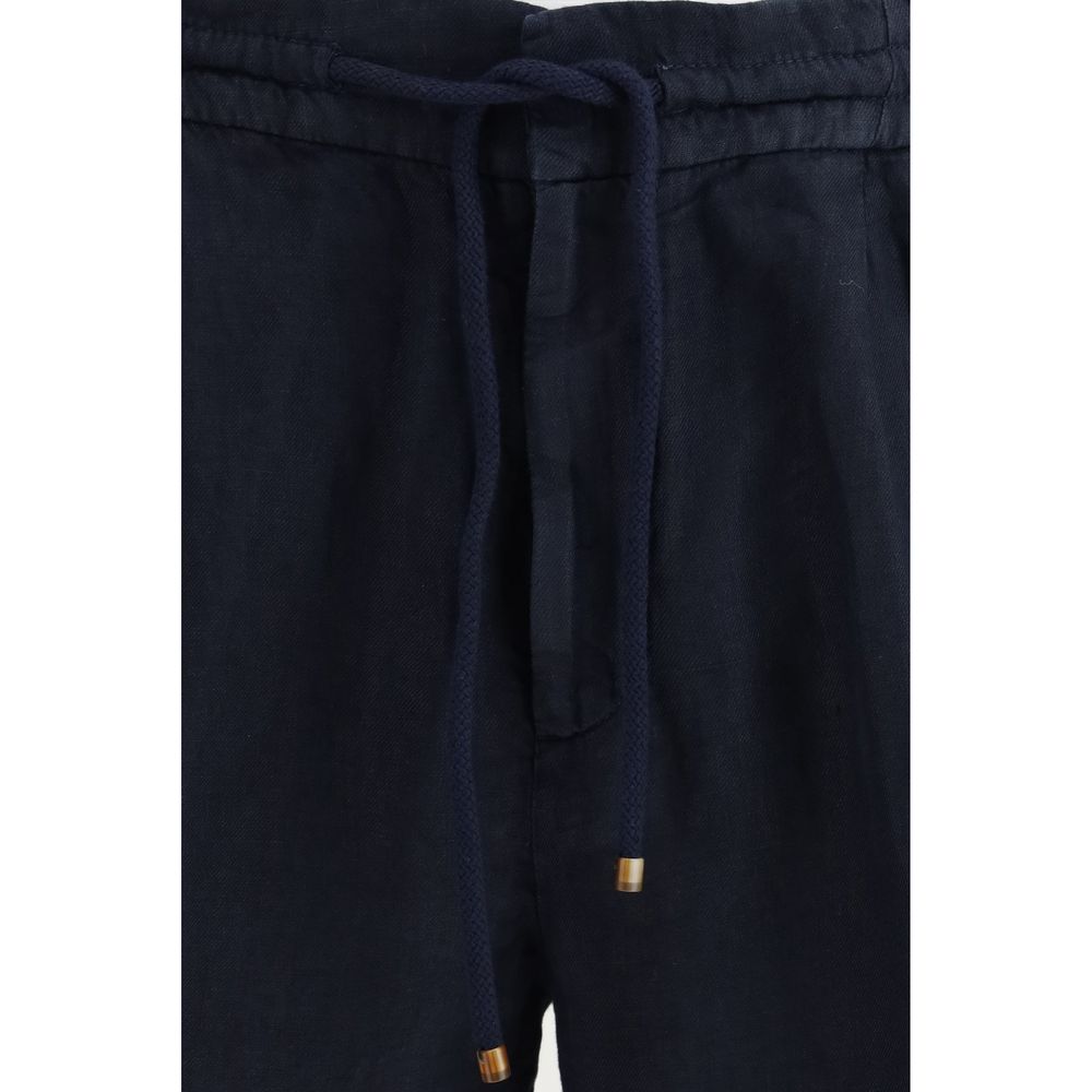 Brunello Cucinelli Blaue Leinen-Bermudashorts