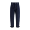 Brunello Cucinelli Blaue Jeans aus Baumwolle im geraden Schnitt