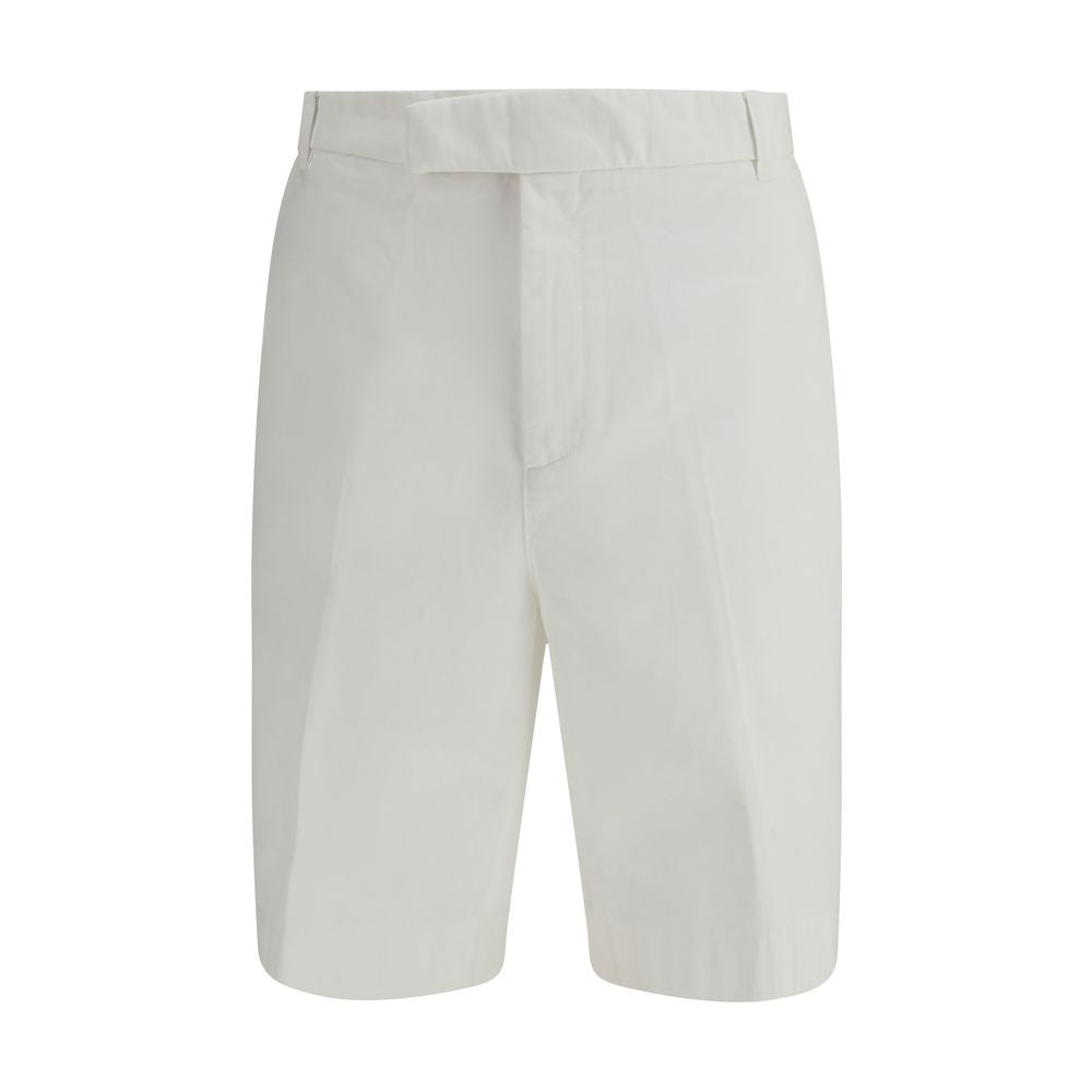 Thom Browne Weiße Bermuda-Shorts aus Polyester
