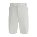 Thom Browne Weiße Bermuda-Shorts aus Polyester
