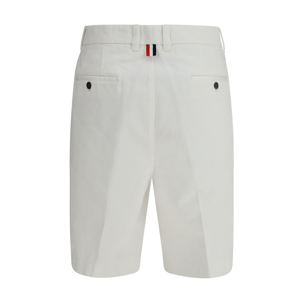 Thom Browne Weiße Bermuda-Shorts aus Polyester