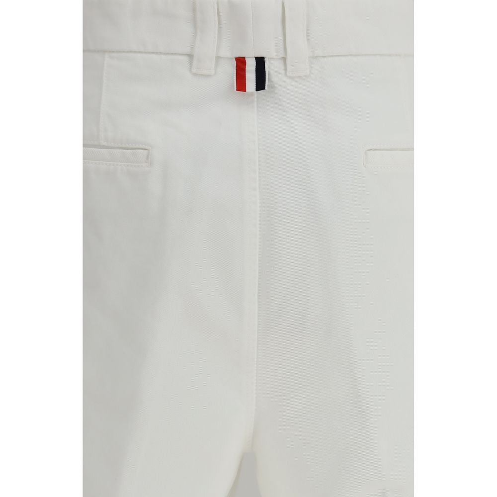Thom Browne Weiße Bermuda-Shorts aus Polyester