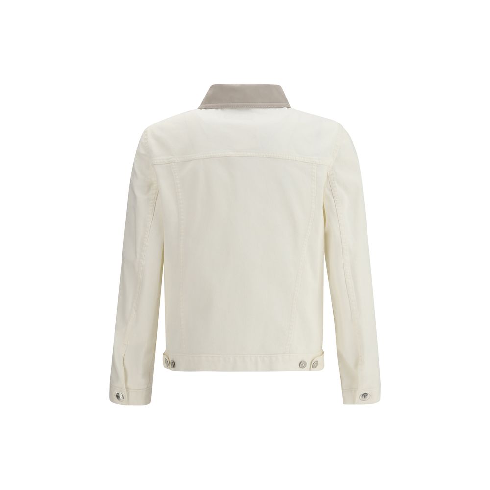 Brunello Cucinelli Weiße Jeansjacke aus Baumwolle