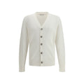 Brunello Cucinelli White Cotton Knit Cardigan