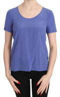 Patrizia Pepe Silk Blouse with Short Sleeves in Purple