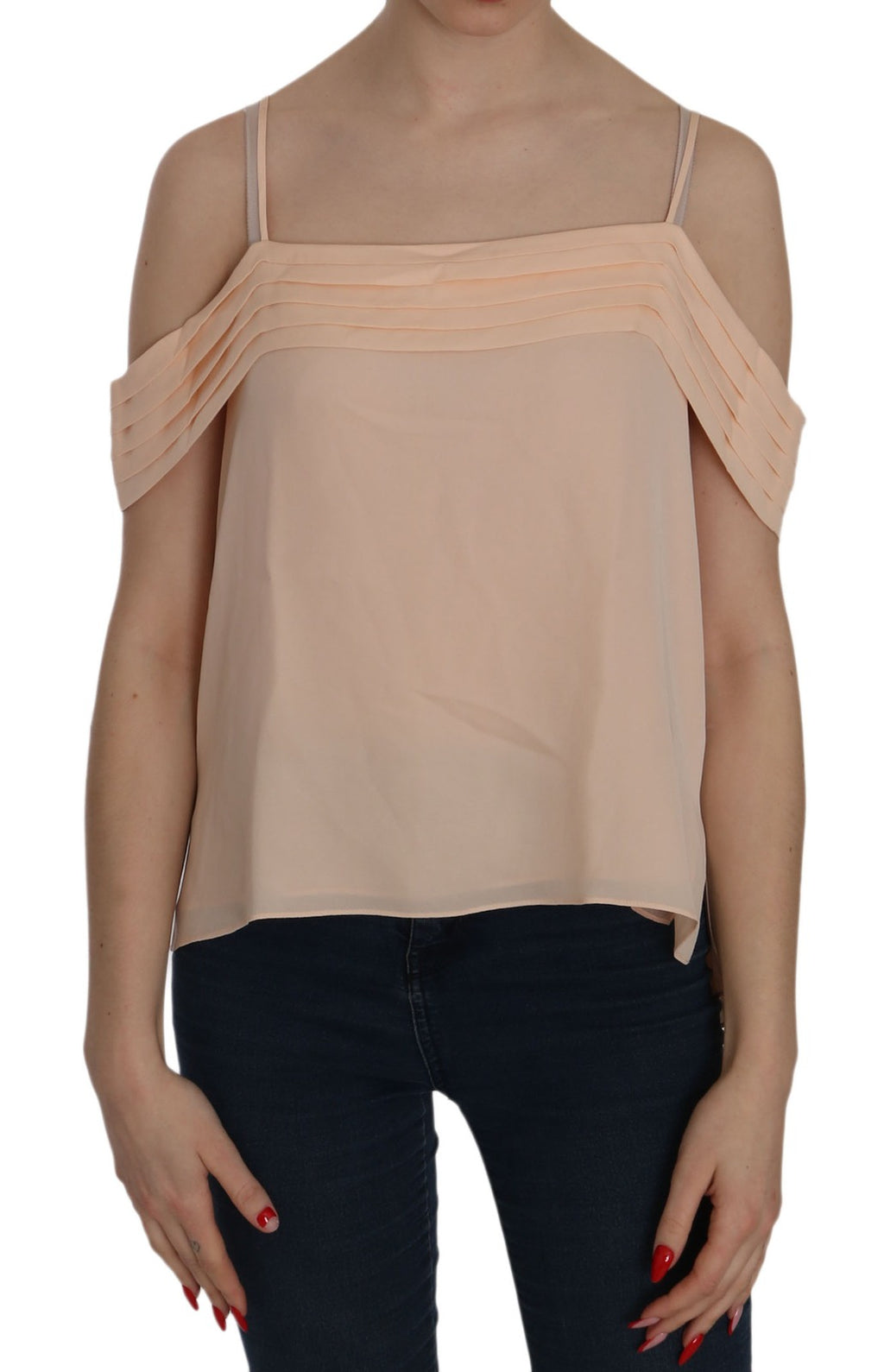 Alexander Wang Orange Carmen Off-Shoulder Blouse with Straps