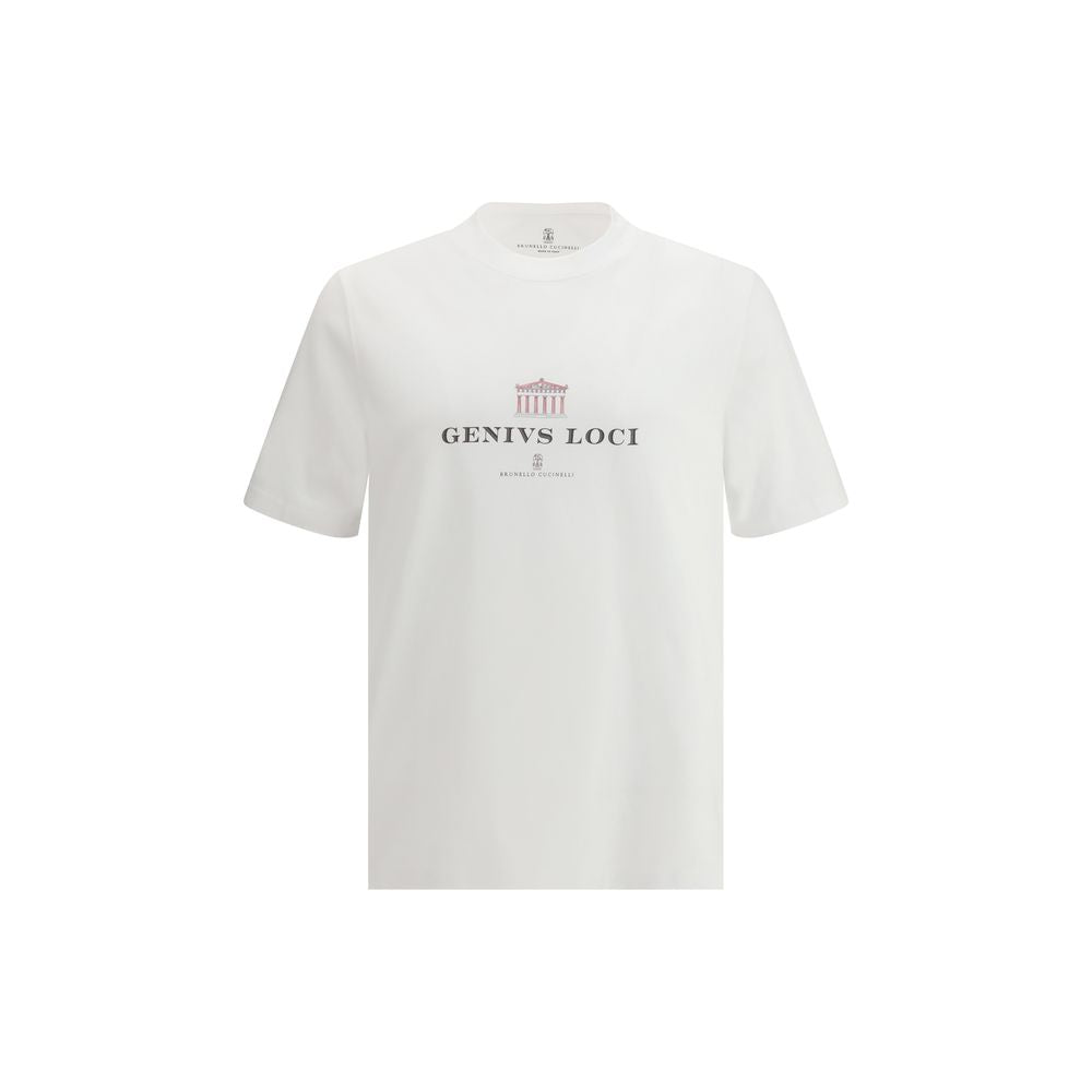Brunello Cucinelli Weißes Baumwoll-T-Shirt