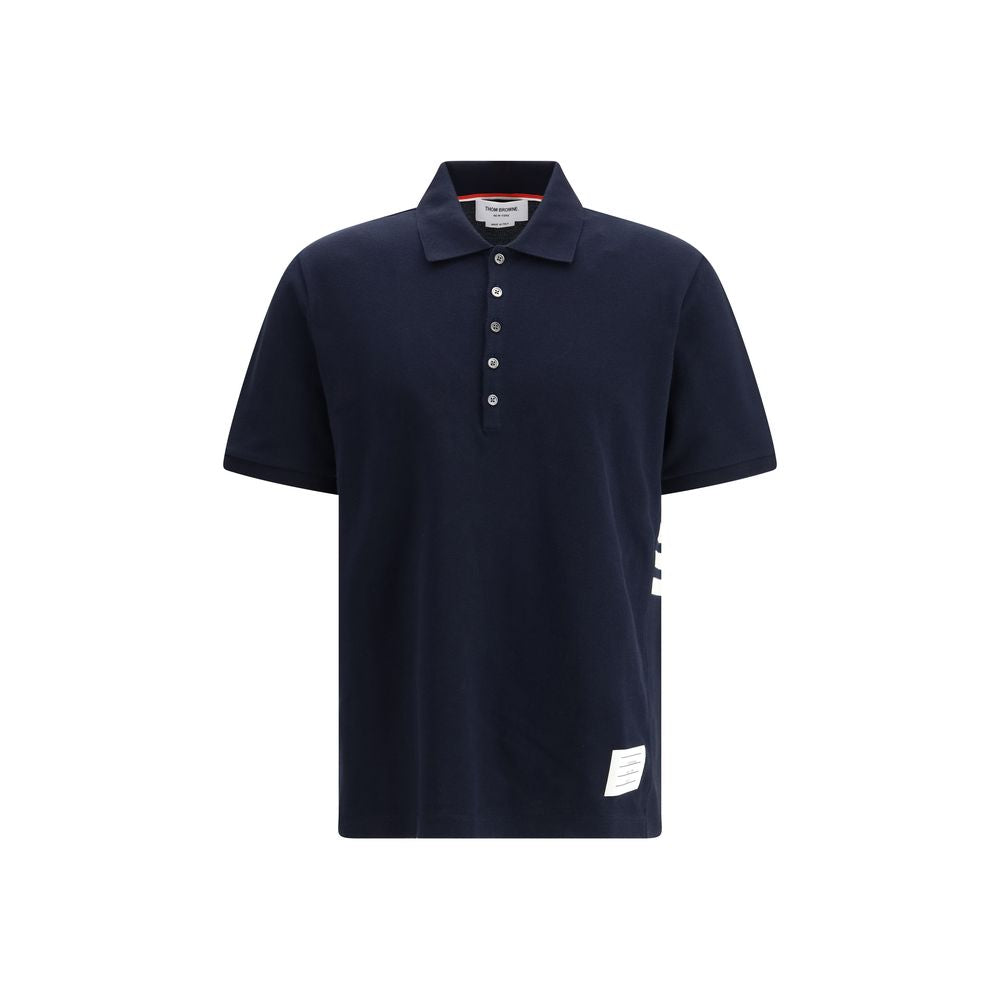 Thom Browne Blaues Baumwoll-Polohemd