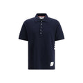 Thom Browne Blaues Baumwoll-Polohemd