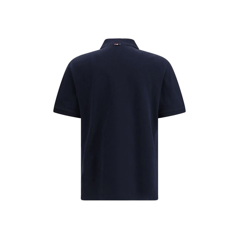 Thom Browne Blaues Baumwoll-Polohemd