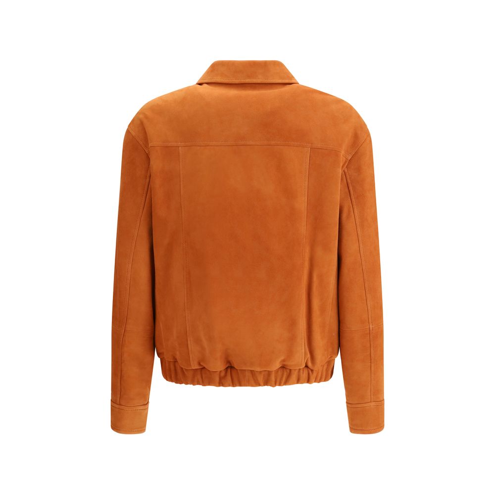 Brunello Cucinelli Multicolor Calf Leather Bos Taurus Jackets and Coat