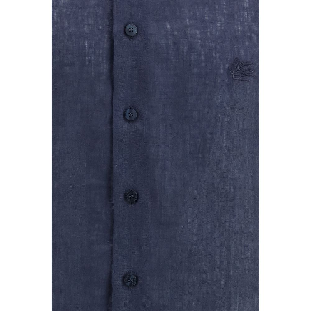 Etro Blue Linen Shirt