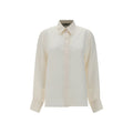 Fendi White Patterned Silk Shirt