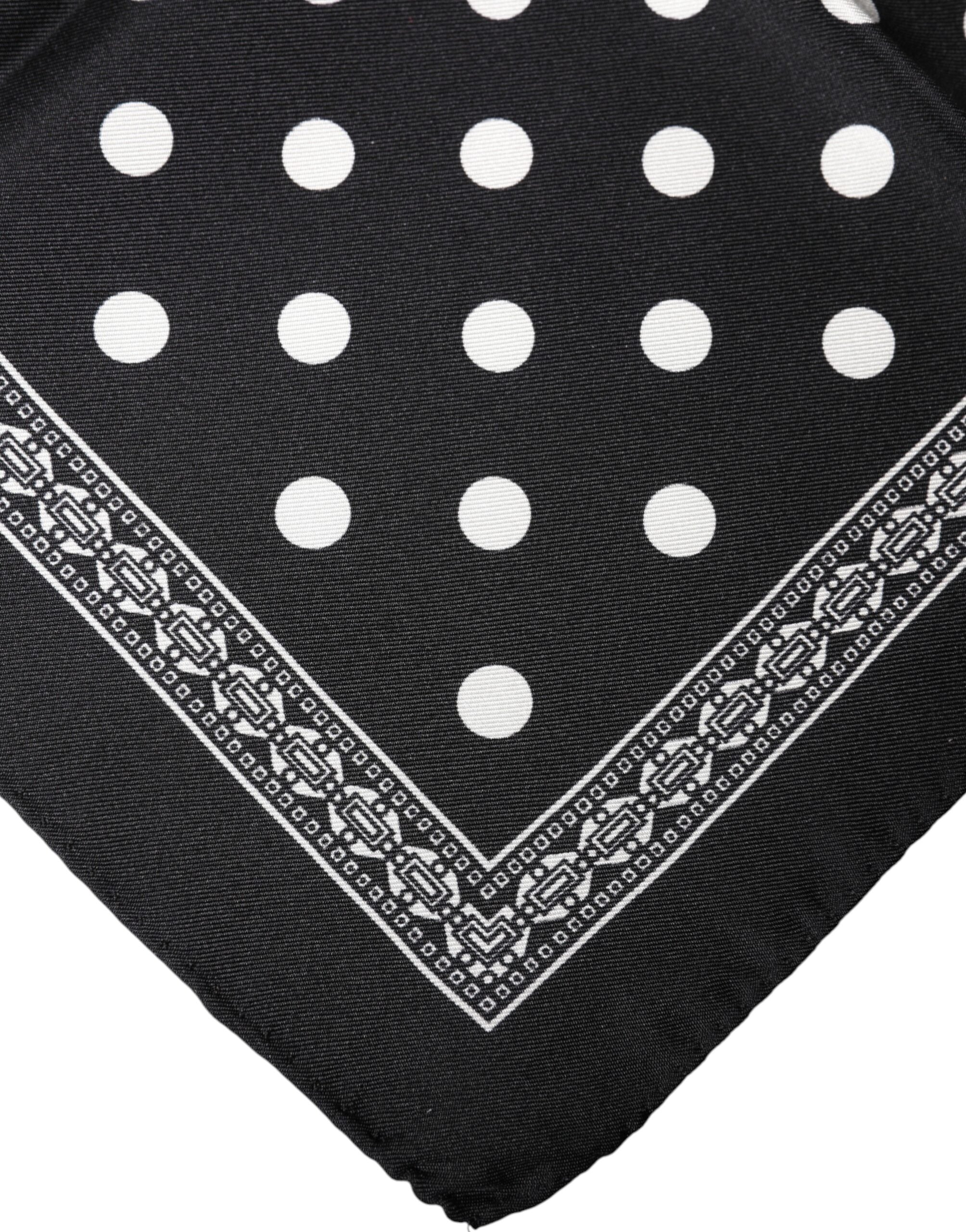 Dolce & Gabbana Black Polka-Dot Foulard