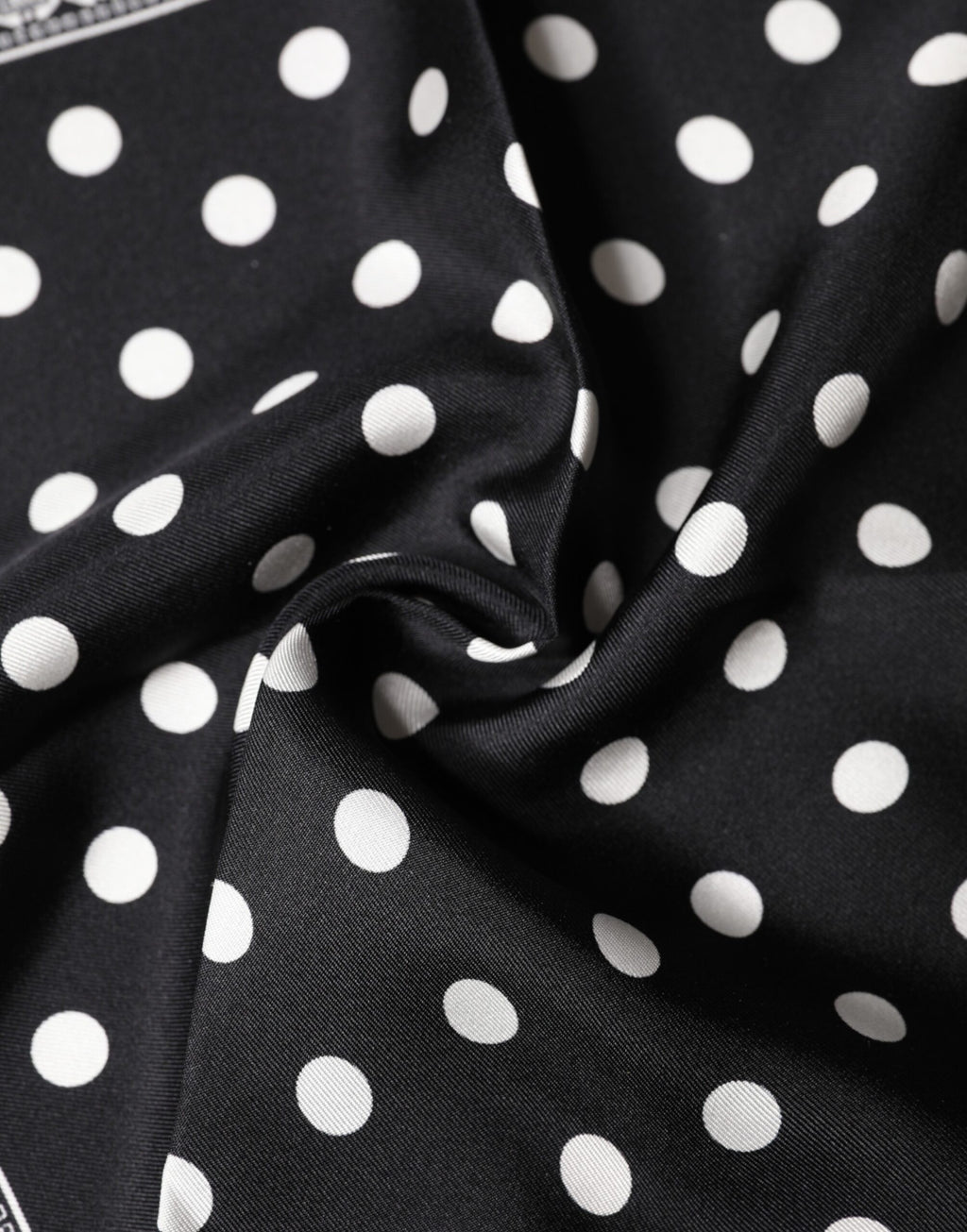 Dolce & Gabbana Black Polka-Dot Foulard