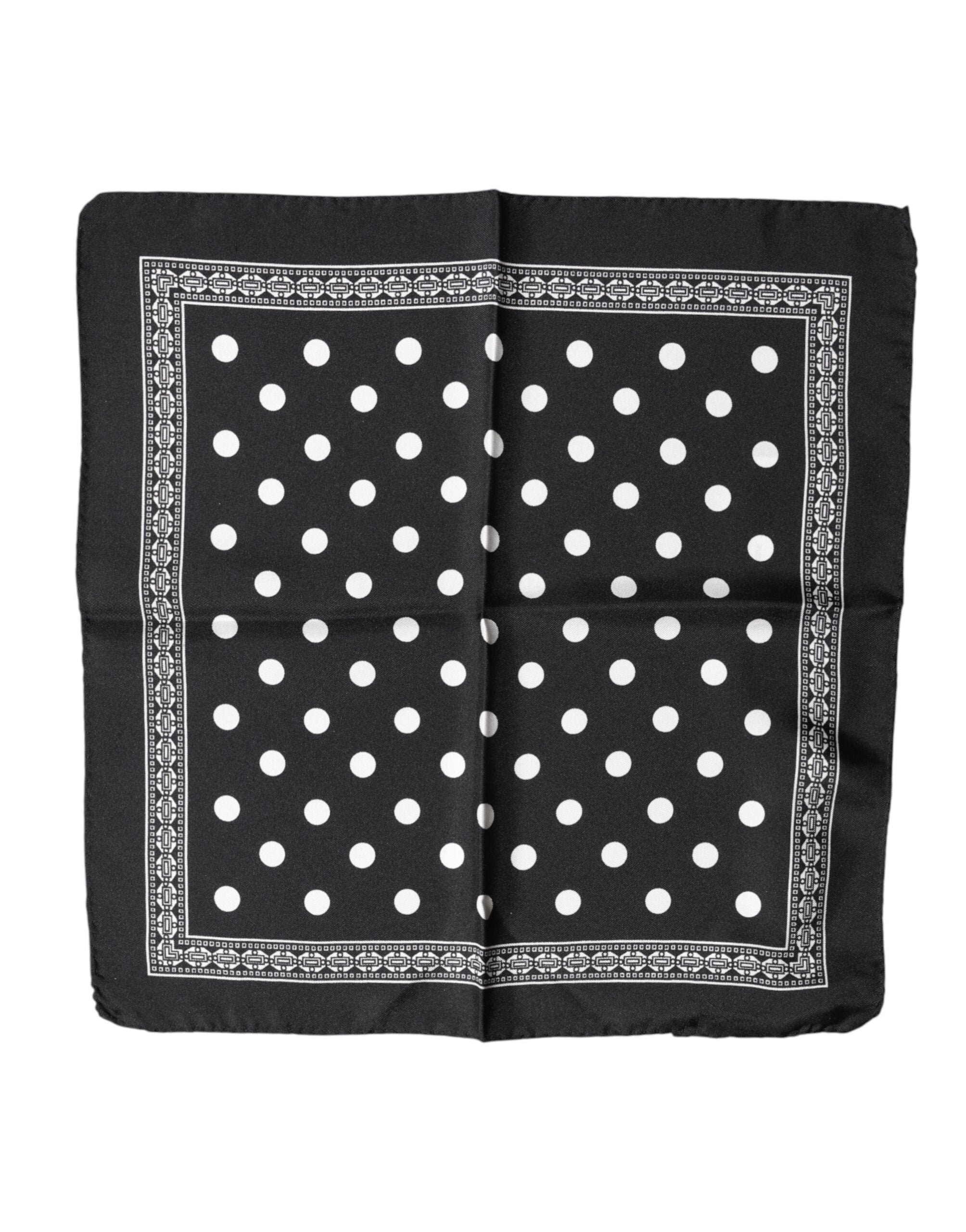Dolce & Gabbana Black Polka-Dot Foulard