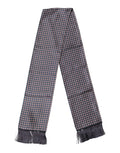 Dolce & Gabbana Schwarzer Foulard-Schal mit Fransen und Muster