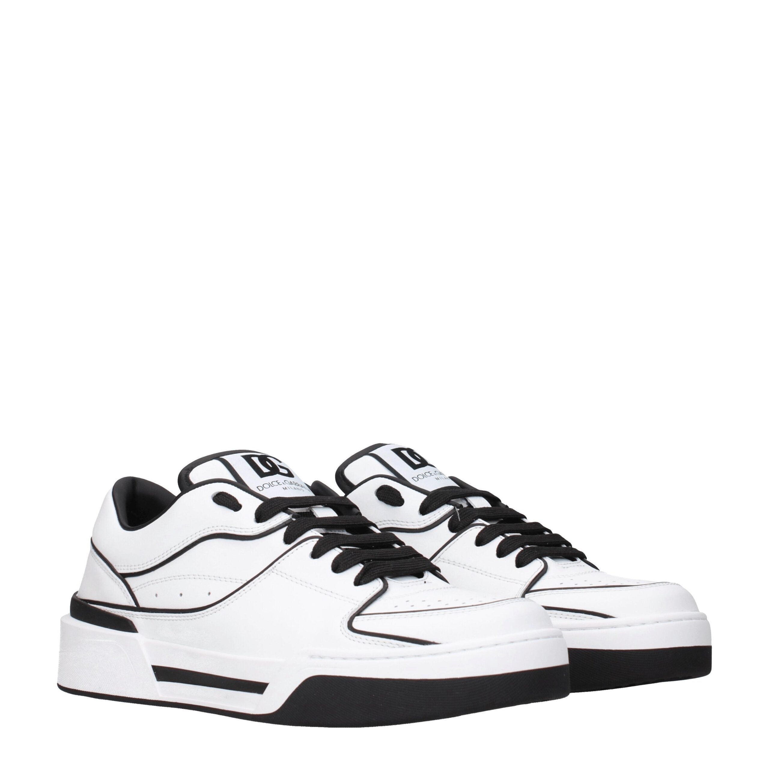 Dolce & Gabbana Weiße Leder-Sneakers