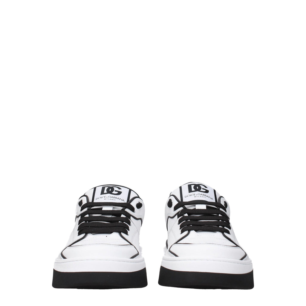 Dolce & Gabbana Weiße Leder-Sneakers